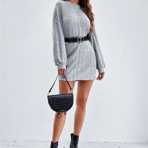 Drop Shoulder Heather Tee Dress